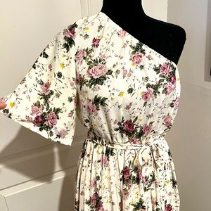 Off-shoulder Floral Dress